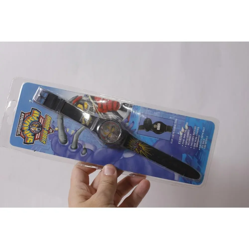 1994 Superhuman Samurai Syber-Squad Flip-lid Watch ~ 260806-WH 528